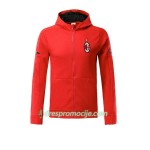 AC Milan Trening Jakna Kapuljačom 2017-18 Crvena